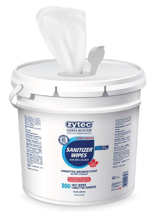 Sanitizer Wipes - Zytec Germ Buster 80% Alcohol (800/pack)